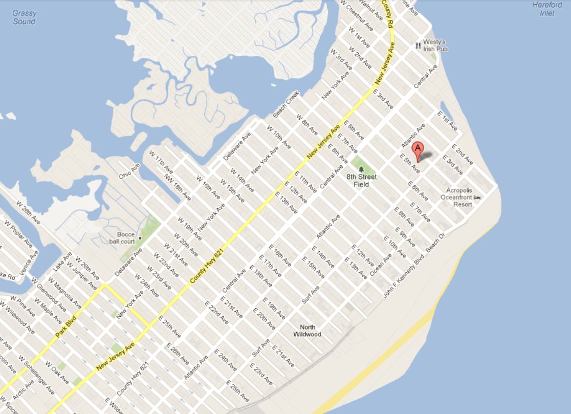 Wildwood Crest Street Map Map & Attractions | 331 East Fifth Avenue North Wildwood, Nj 08260